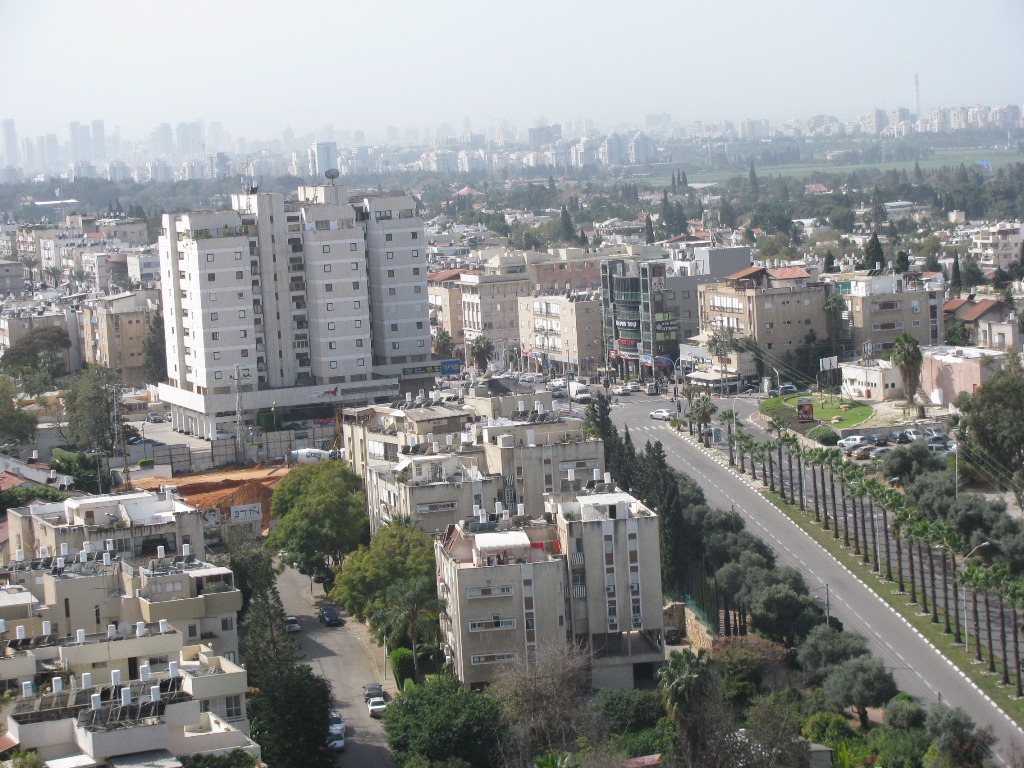 A view of the city of Ramat HaSharon